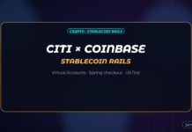 Citi and Coinbase expand stablecoin rails — Virtual Accounts + Spring checkout — Jamoraquai