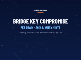 SingularityNET bridge key compromise FET AGIX WMTx — Jamoraquai