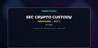 SEC Proposes Crypto Custody Rules for Advisers and Funds — Self-Custody Path + State Trusts Abstract dark navy Jamoraquai crypto graphic reading SEC crypto custody proposal — self-custody path and state trusts; no logos or seals.