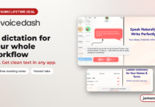 VoiceDash AppSumo lifetime deal review – AI dictation that turns speech into clean text in any app.